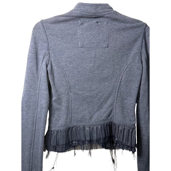 VTG Y2k Abercrombie & Fitch Small Ruffle Hem Button Front Jacket Bella Swan Core - Picture 6 of 6